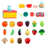 Children's Fruits Vegetables Cut And Play House Simulation Kitchen Toys 25-Piece Set Suitable For Children