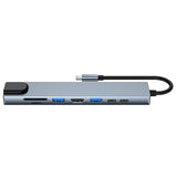 1 PCS USB C Hub Type C To 4K -Compatible Adapter USB-C Data PD Fast Charge USB Hub
