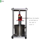 36L Manual Hydraulic Fruit Squeezer Stainless Steel Small Honey Grape Blueberry Mulberry Apple Presser Juicer