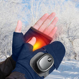 Rechargeable Quick Heating Winter Warm Adjustable Electric Heated Gloves Portable Smart Fingerless