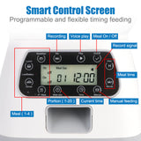 Pet Feeder Automatic Timer EU Plug For Cats Dogs Pet Supplies Stainless Steel Bowl Smart Food Dispenser 2 Ways Power Supply 3.5L