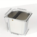1pc Coffee Grounds Storage Box, Coffee Machine Tap Barrel Coffee Grounds Storage Box, Office, Home, Commercial Coffee Machine