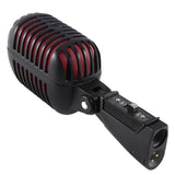 1 Piece Professional Classic Retro Dynamic Vocal Microphone Black & Red Metal Swing Mic For Live Performance Karaoke