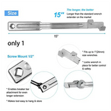 Tool Bar, 14 in Extender, Stainless Steel Torque Wrenche Tools for Mechanics, Wrench Extender
