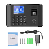 I60 Attendance hine Intelligent Fingerprint Password Time Clock Employee Checking-in Recorder 2.4 in Voice Prompt 11 Language