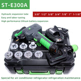 Lithium Electric Battery Flaring ST-E300A Hydraulic Air Conditioning Copper Tube Pipe Expander Tool