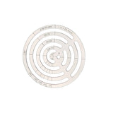 1PCS Round Ruler Stencil Template Stainless Steel Measuring Tool For DIY Leather Craft Round Ruler Template Leather Ruler