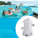 330 GPH Paddg Electric Water Pump - With 2 Filter Cartridges, For Above Ground Small Pools & Filters