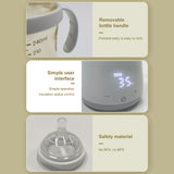 Baby Bottle Heater Digital Display Instant Temperature Milk Warmer with 5500mAh Battery for Breastmilk