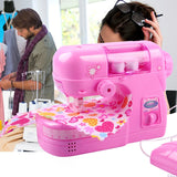 Mini Electric Sewing hine Pretend Play Toy for Kids Children Girls Birthday Christmas Creative Gift Educational
