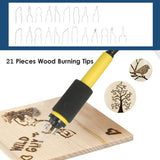 60W 220V 55-Piece Woodburner Pyrography Wood Leather Burning Electric Soldering Iron Plastic Welding Tool Kit