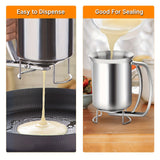 1pc, Stainless Steel Batter Dispenser, Pancake Batter Dispenser, Pastry Funnel, For Crepes, Cupcake, Waffle