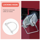 10 Pieces Shaft Locking Safety Coupler Pin 1/4 Inch Diameter in 2 Shapes of Square and Arch (Sier)