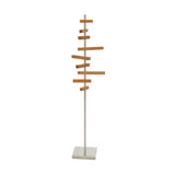 Scale Miniature Dollhousel Wind Vane Shape Clothes Floor Hanger Model For 1/6 BJD Blyth Doll Furniture Durable Black Walnut