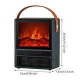 Electric Fireplace Heater with 3D Flame Overheating Protection Decoration for Indoor Tabletop Home Bedroom Living Room