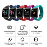 116Plus Waterproof Sports Tracker Bracelet Heart Rate Monitor Blood Pressure Smart Watch