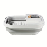 Portable foldable spa bath massager with heat, bubbles, vibration and red light, foot therapy tube