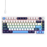 Multifunctional Knob Wired nical Keyboard,82 Keys 21keys,Full Key Hot-Swap,Cool Backlight,Bluetooth/2.4G/USB for PC Laptops