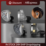 KZ AS Wired Earphone 12 BA Units Tunable Balanced Armature Headphones with Mic HIFI Bass Earbuds Cancelg Sport Headset