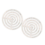 1PCS Round Ruler Stencil Template Stainless Steel Measuring Tool For DIY Leather Craft Round Ruler Template Leather Ruler