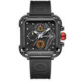 Luxury Watches for Men  Brand ONOLA Unique Square Design Fashion Quartz Sports Tape Watch Men Waterproof Relogio Masculino