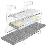 3-Tier Holder Display Stand Shelf for Storage Three Mechanical Keyboard Transparent
