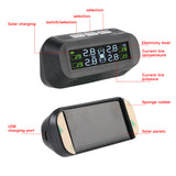 Car TPMS Solar/USB Powered Digital LCD Display Auto Security Alarm Tire Pressure Monitoring System Tyre Tester Accessories