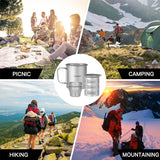 Titanium 375ml Mug with Lid and Filter Tea for Outdoor Hiking Travel Camping Picnic water Cup Cookware Tableware