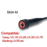 669C Male/ SMA Female Dual Band VHF/UHntenna for Yaesu VX-3R BaoFeng UV-5R TYT TH-UVF8D UVF9 Kenwood TK370 Walkie Talkie