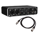 BEHRINGER UMC204HD External Sound Card Recording 2x4,24-Bit/192 kHz USB Audio/MIDI Interface With Midas Mic Preamplifiers