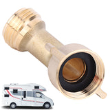 Garden Connector 3/4inch 45 Degree Solid Brass Fittings Hose Adapter for RV Freshwater Intake Outdoor Water Conntection