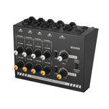 Mix800 Sound Mixer Ultra-Compact 8 Channel Karaoke System Digital Audio Mixer Mono Stereo Audio Sound Line Mixer 1/4" Trs