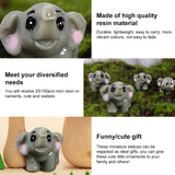 25/100Pcs Elephant Miniature Cow Mini Animal Statue Model Outdoor Moss Ornaments for Fairy Landscape Terrarium Decor