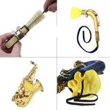 4PCS Saxophone Sax Care Kit 3pcs Cleaning Cloth + Mouthpiece Brush Musical Instrument Maintenance Tool