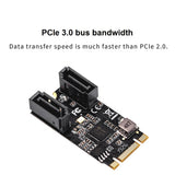 2 Ports SATA III 6Gb/s M.2 pcie 3.0 b m key 22x42 Controller Card