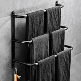 Premium Bar Hanger Double Hook Wall Mounted Bathroom Rack Kitchen Towel Holder