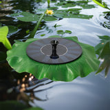 Lotus Leaf Solar 1.4W Bird Bath Fountain with 6 Nozzles ating Water Pump for Garden Decor