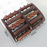 Massage Big Five-row Wooden Foot Massager Stimulating Acup oint Feet Plantar Fascitis Roller Reflexology
