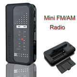Mini FM/AM Radio Receiver Portable FM Radio with Stereo Earphone Support DBS Bass Sound Pocket radio