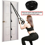 Multi-Section Door Buckle: Multi-Point Door Anchor Pull Rope for Fitness & Home Door Clamp - Suspension Training Belt