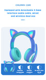 Cat Ear Headphone Girl Cute Kids Headset children's Bluetooth Headphones With Microphone for Early Education Headset