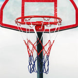 32cm Mounted Basketball Hoop Netting Metal Hanging Basket Basket-Ball Wall Rim with Screws Indoor Outdoor Sport