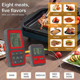 Smart Meat Digital Wireless Dual Probes Instant Read Magnetic Food Thermometer APP Control with Timing Alarm