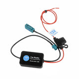 Easy Assemble Copper Car FM Radio Aerial Antenna Signal Amplifier Booster For Audi Skoda Seat VW