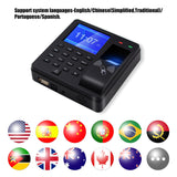 Access Control Attendance hine Fingerprint/Password/ID Card Recognition Time Clock with 2.4 Inch Display Screen