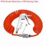 Pneumatic Air Blow Gun Aluminum Alloy Compressor Pistol Duster Cleaner DG10 With 6 Meters 12 Meters PU Coiled Spiral Hose