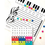Portable Music Board Paper Multifunctional Eent Reusable Educational Grand Staff Magnetic Toy