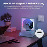 Retro Bluetooth RGB Dazzg Colour Light Rechargeable Audio CD Album Music Player Speaker Decoration Gift