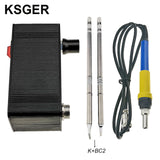 KSGER Mini STM32 V3.1S OLED T12 Soldering Iron Station DIY Plastic 907 9501 Handle Electric Tools Quick Heating T12 Iron Tips 8s Tins