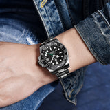 2023 Brand-New PAGRNE DESIGN Men Mechanical Watches Stainless Steel Sapphire Glass 100m Waterproof Business Style Motion Watches